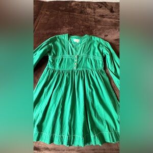 Anthropologie Green Cotton Dress. Sz L